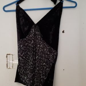 Black velvet halter top